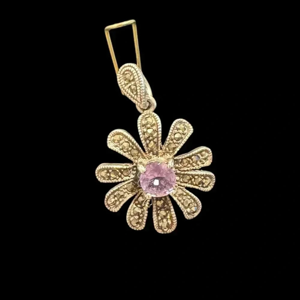 Purple Daisy Pendant